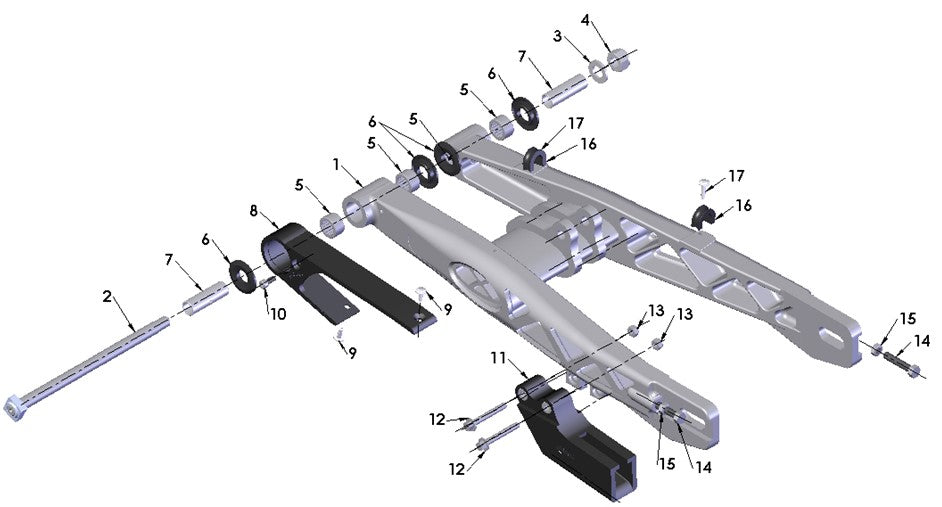 SWINGARM ASSEMBLY: 2021-2023 CX65