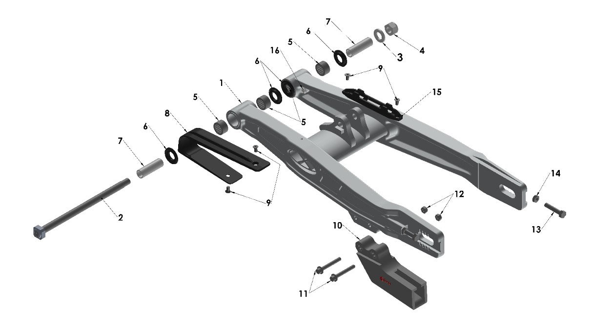 SWINGARM ASSEMBLY - CX65 - 2025-NEWER