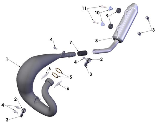 EXHAUST SYSTEM: 2021-2023 CX65