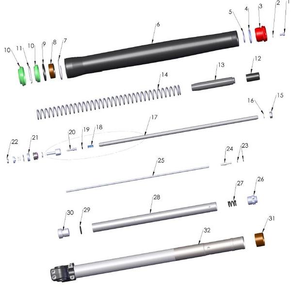 FORK INTERNAL - NON-BRAKE SIDE - CX50 FWE