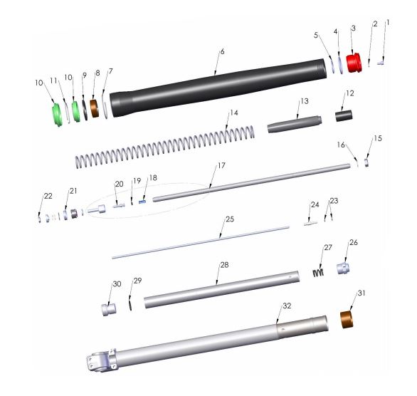 FORKS - LEG ASSEMBLY - NON-BRAKE SIDE