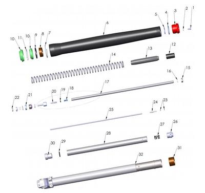 FORKS LEG ASSEMBLY - NON-BRAKE SIDE - 2020 CX50 SR